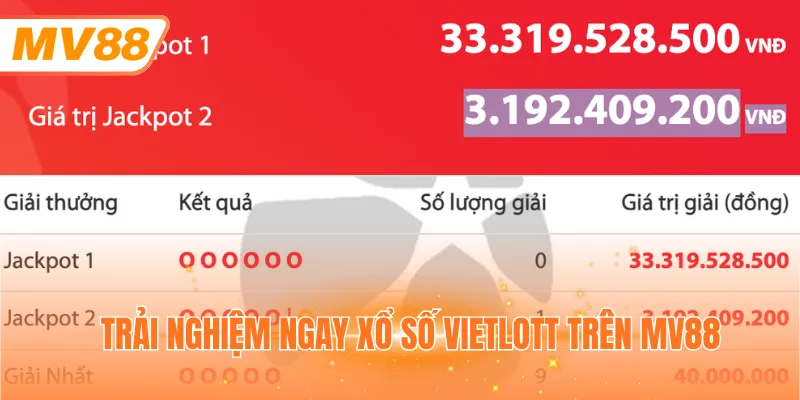 Trải nghiệm ngay xổ số Vietlott trên MV88